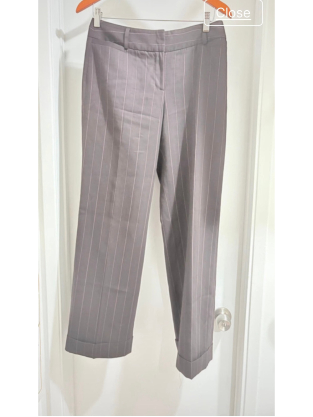 Ann Taylor 98% Virgin Wool Pinstripe Dress Pants Women’s Size 4 Cuffed Trouser